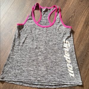 Snap-on Tools Heather Gray Tank with Pink Trim